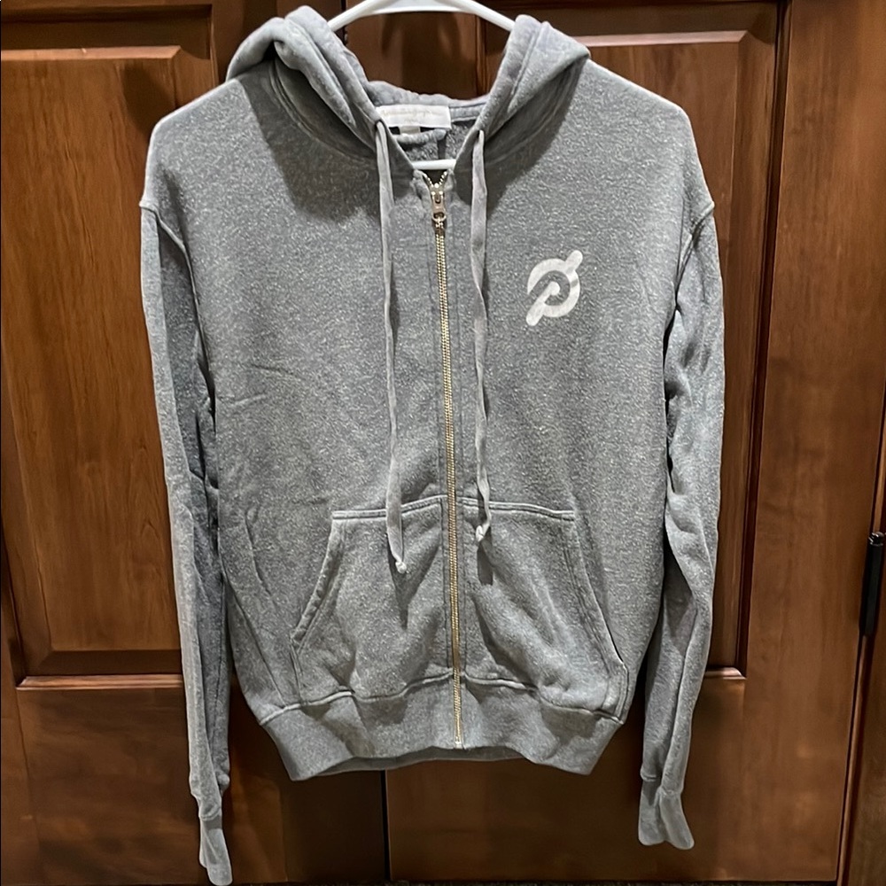 Gray Peloton/spiritual gangster Zip-Up Hoodie